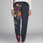 Viscose Floral Bleu Nuit - Ribes y Casals