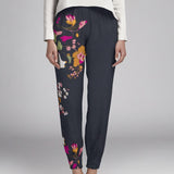 Viscose Floral Bleu Nuit - Ribes y Casals