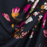 Viscose Floral Bleu Nuit - Ribes y Casals