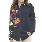 Viscose Floral Bleu Nuit - Ribes y Casals