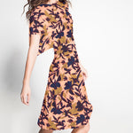 Viscose Floral Rose Saumon - Ribes y Casals