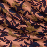 Viscose Floral Rose Saumon - Ribes y Casals