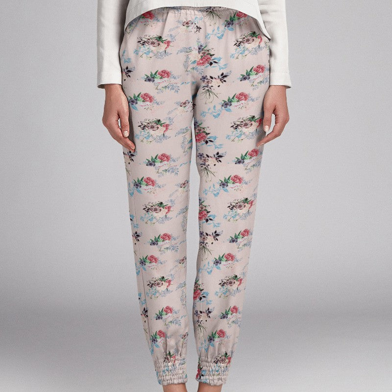 Viscose Floral Rose Clair - Ribes y Casals