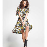 Viscose Floral Vert Militaire - Ribes y Casals