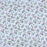 Crétonne Fleurs Viscose Bleu Clair - Ribes y Casals
