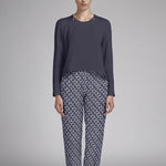 Viscose Géométrique Bleu Marine - Ribes y Casals