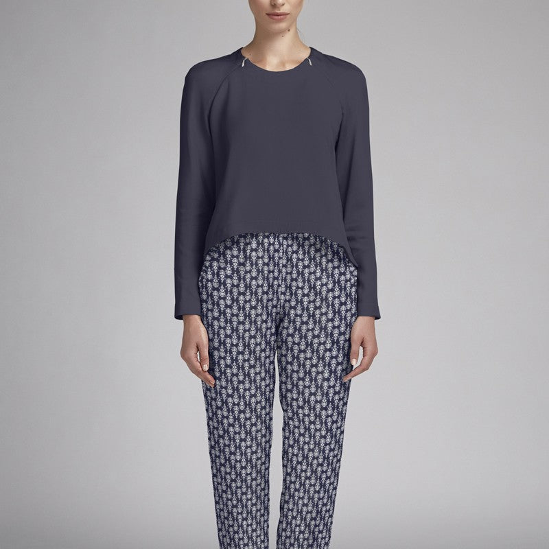 Viscose Géométrique Bleu Marine - Ribes y Casals