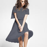 Viscose Pois Bleu Foncé - Ribes y Casals