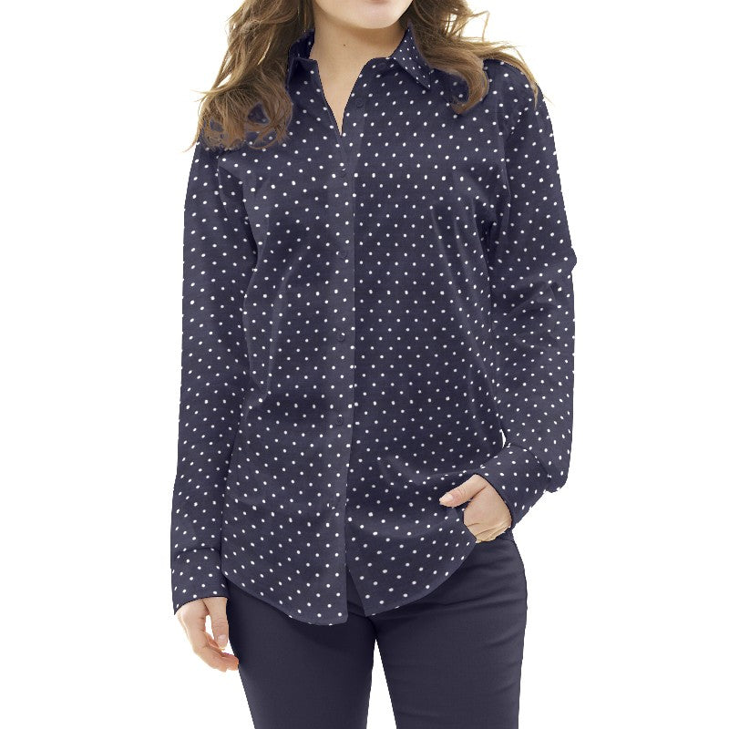 Viscose à Pois Fond marine - Ribes y Casals