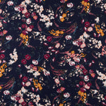 Viscose Fleurs Novembre Marine - Ribes y Casals