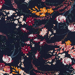 Viscose Fleurs Novembre Marine - Ribes y Casals