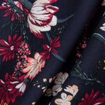 Viscose Fleurs Novembre Marine - Ribes y Casals