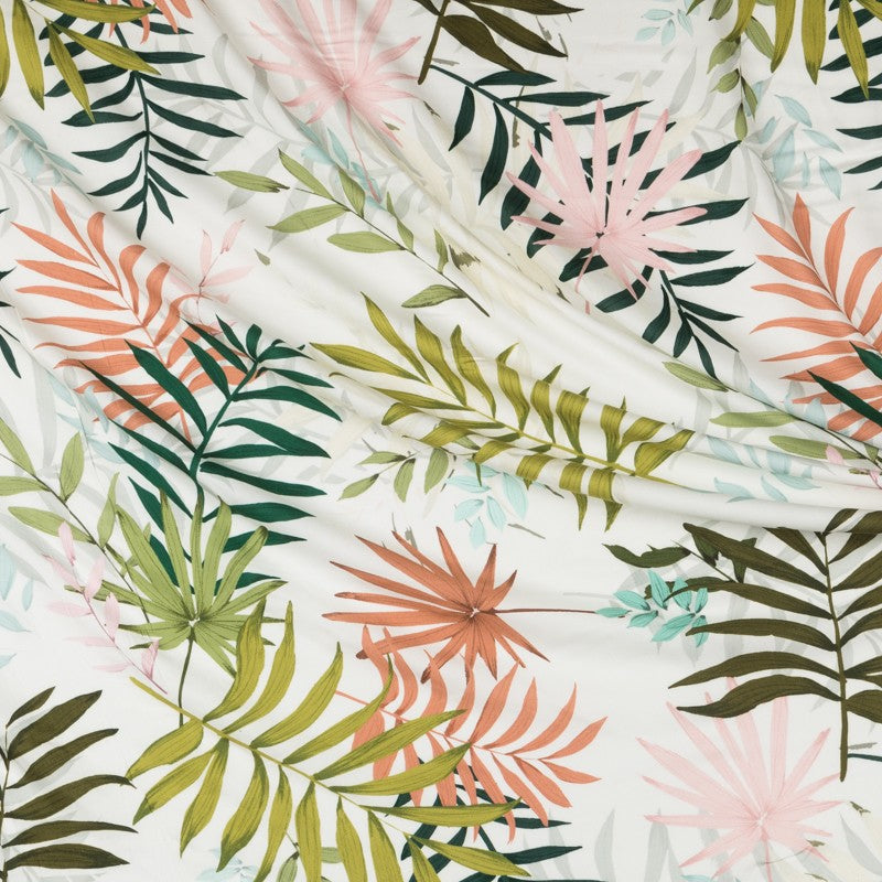 Viscose Grands Palmiers Blanc - Ribes y Casals