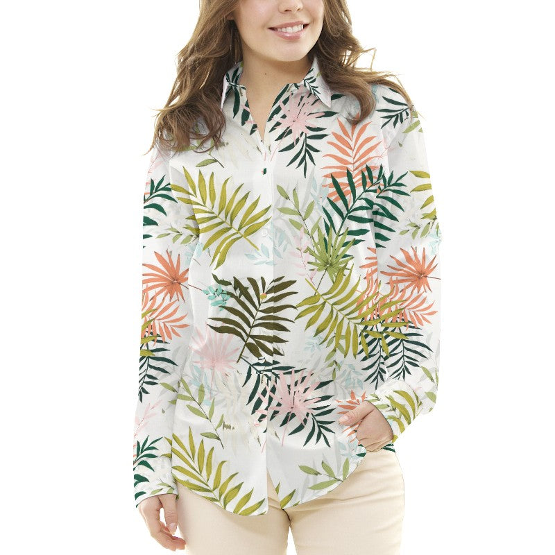 Viscose Grands Palmiers Blanc - Ribes y Casals