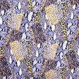 Viscose Patch Léopard Gris - Ribes y Casals