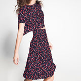 Viscose Pétales Bleu Marine - Ribes y Casals