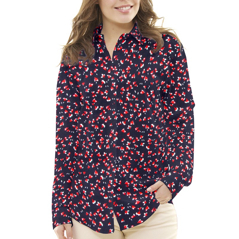 Viscose Pétales Bleu Marine - Ribes y Casals