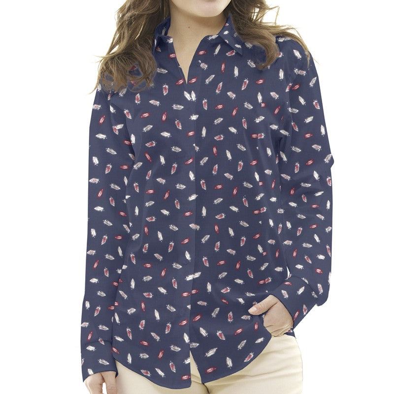 Viscose Plumes Bleu Soutenu - Ribes y Casals