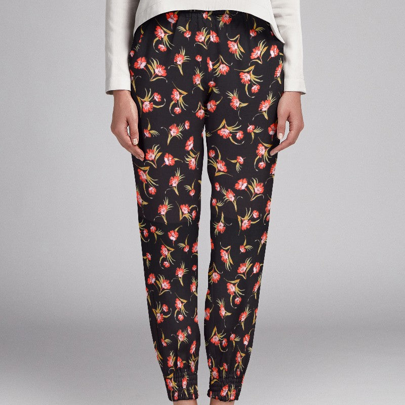 Viscose Fleur Prairie Rouge - Ribes y Casals