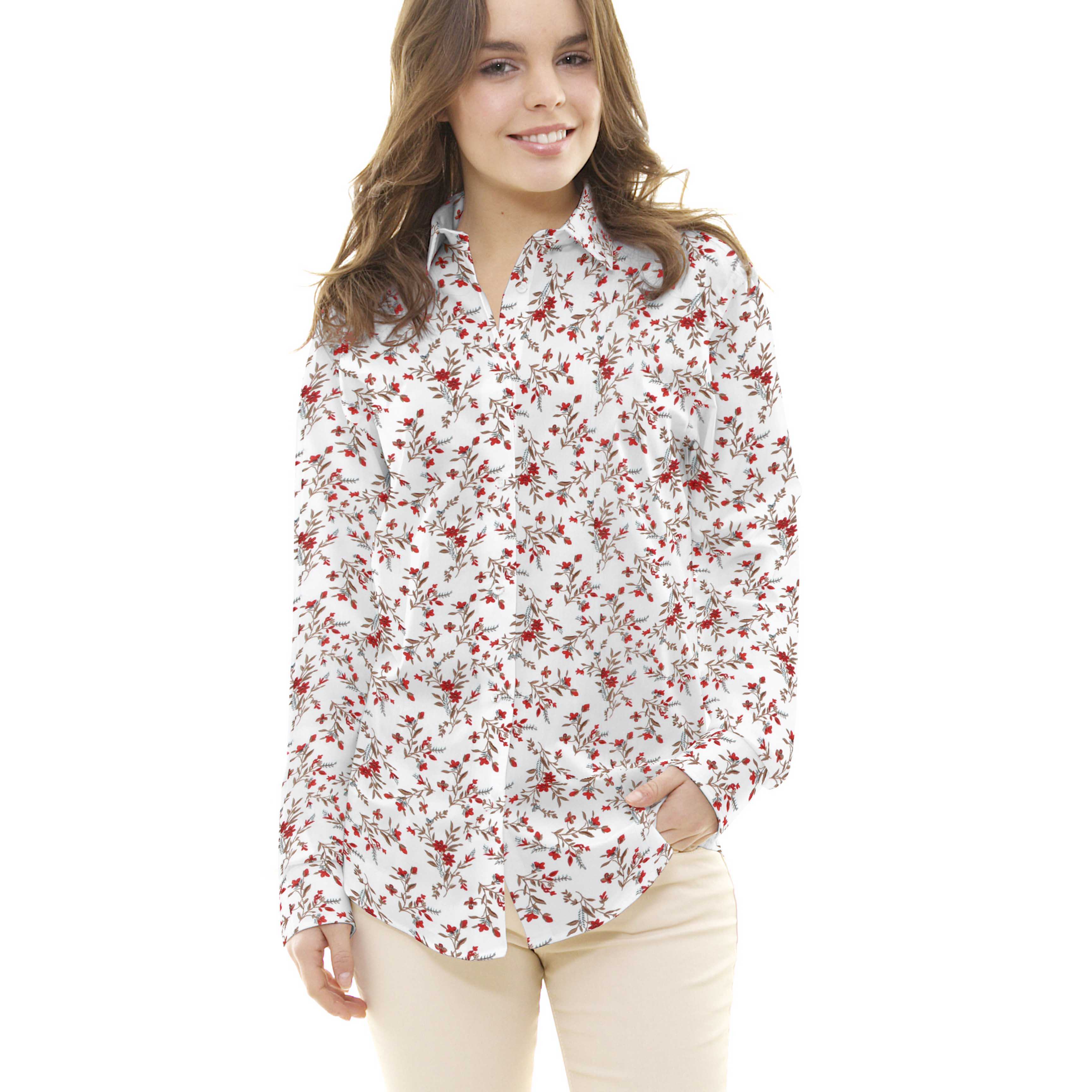 Viscose Feuillage Branche Écru - Ribes y Casals