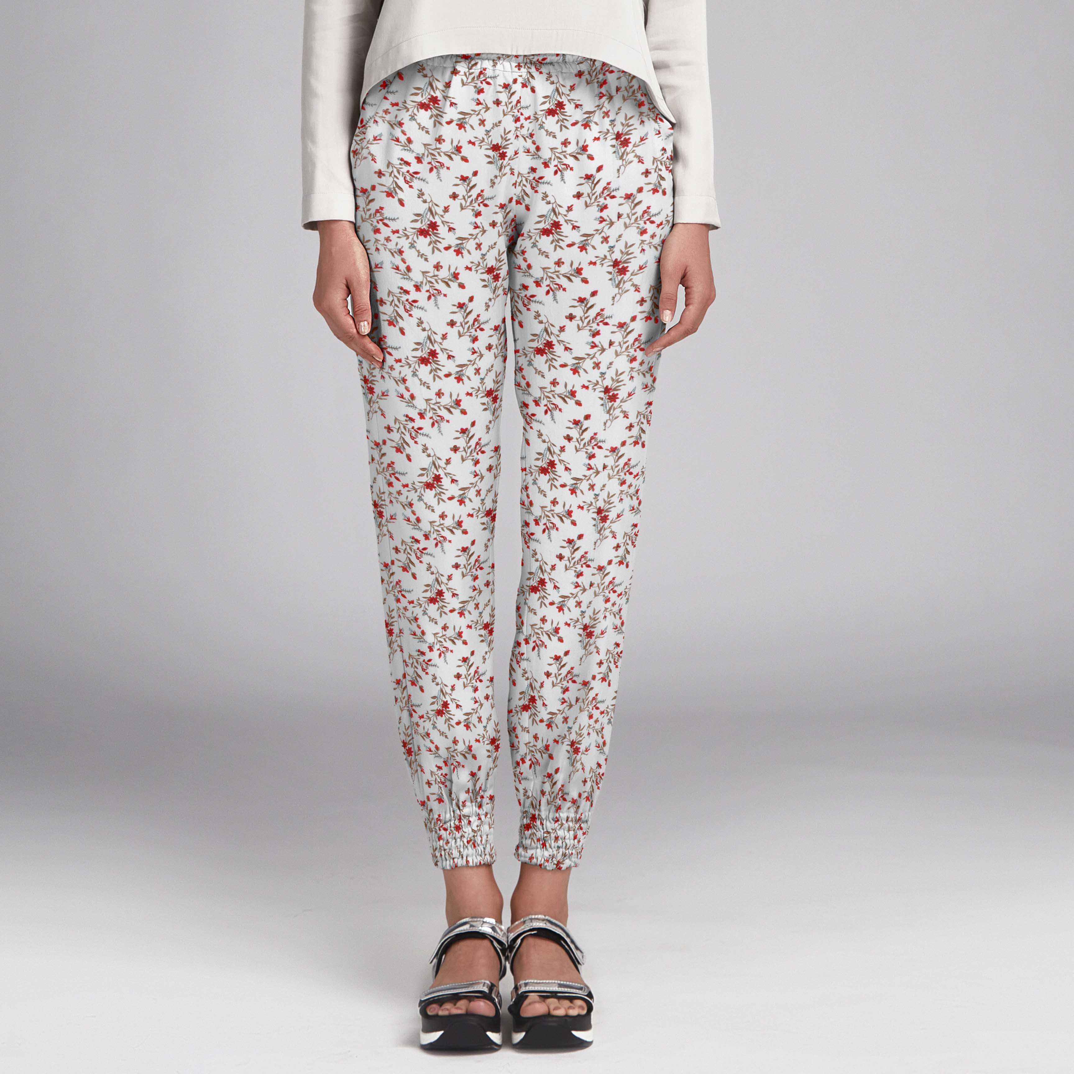 Viscose Feuillage Branche Écru - Ribes y Casals