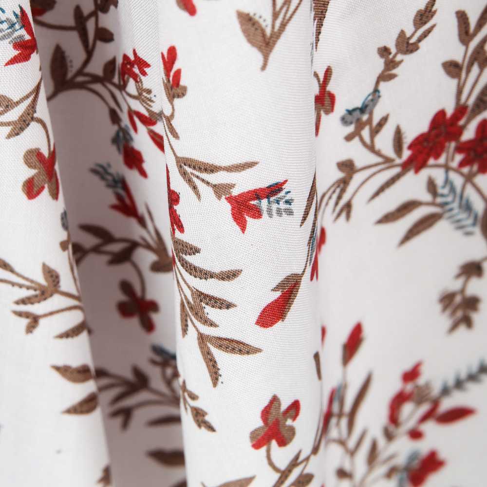 Viscose Feuillage Branche Écru - Ribes y Casals