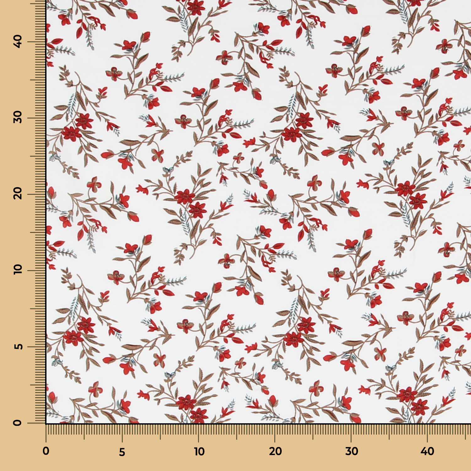 Viscose Feuillage Branche Écru - Ribes y Casals