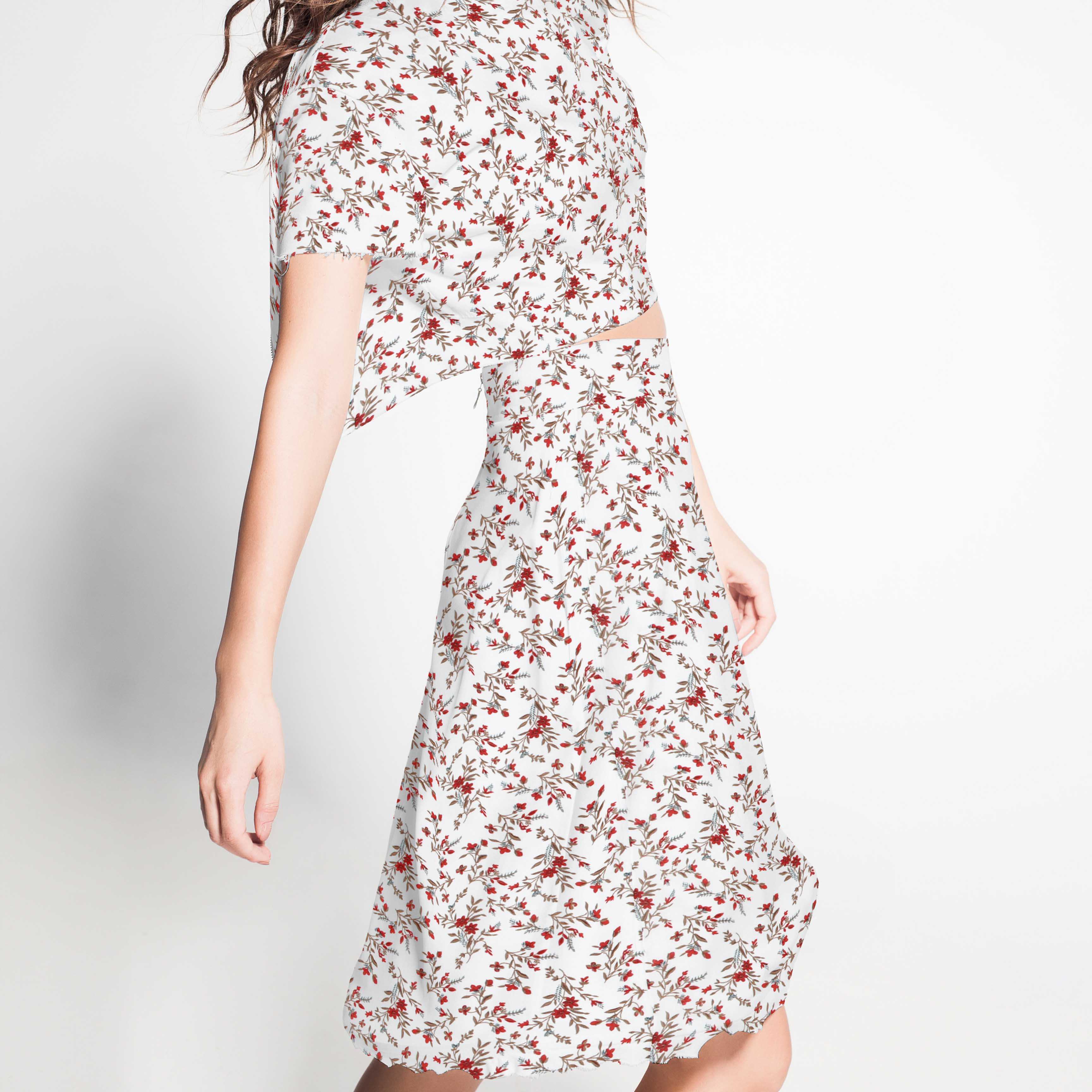 Viscose Feuillage Branche Écru - Ribes y Casals