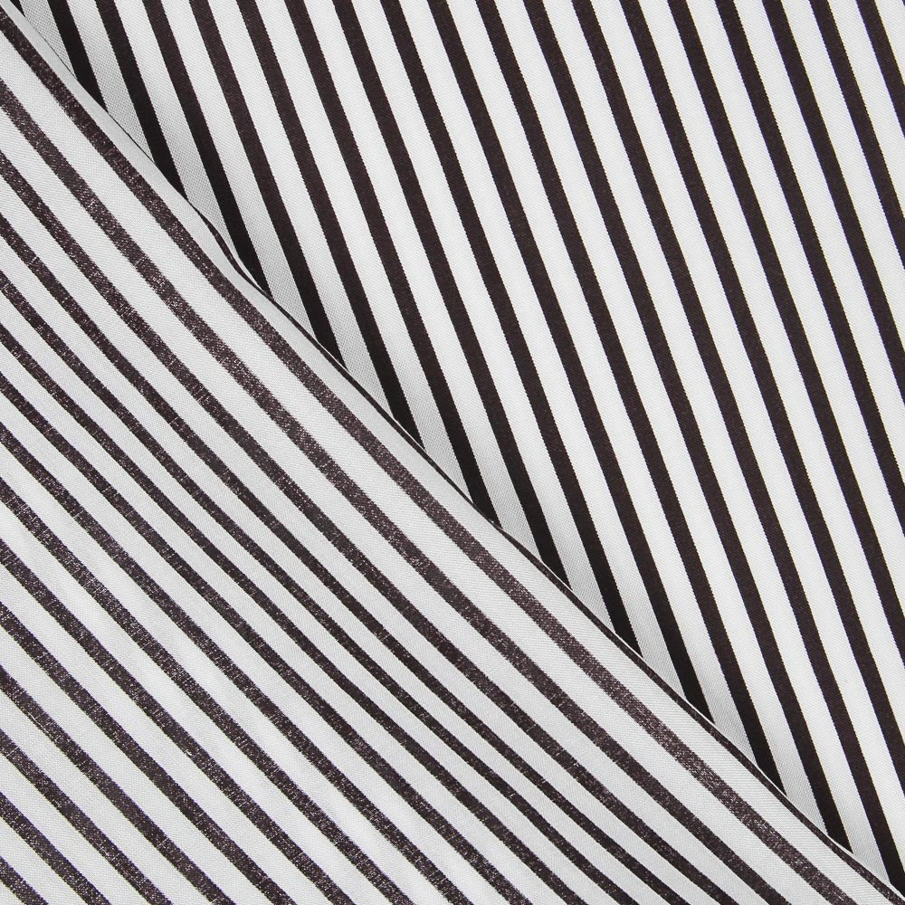 Viscose Rayures Marron - Ribes y Casals
