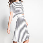 Viscose Rayures Noir - Ribes y Casals