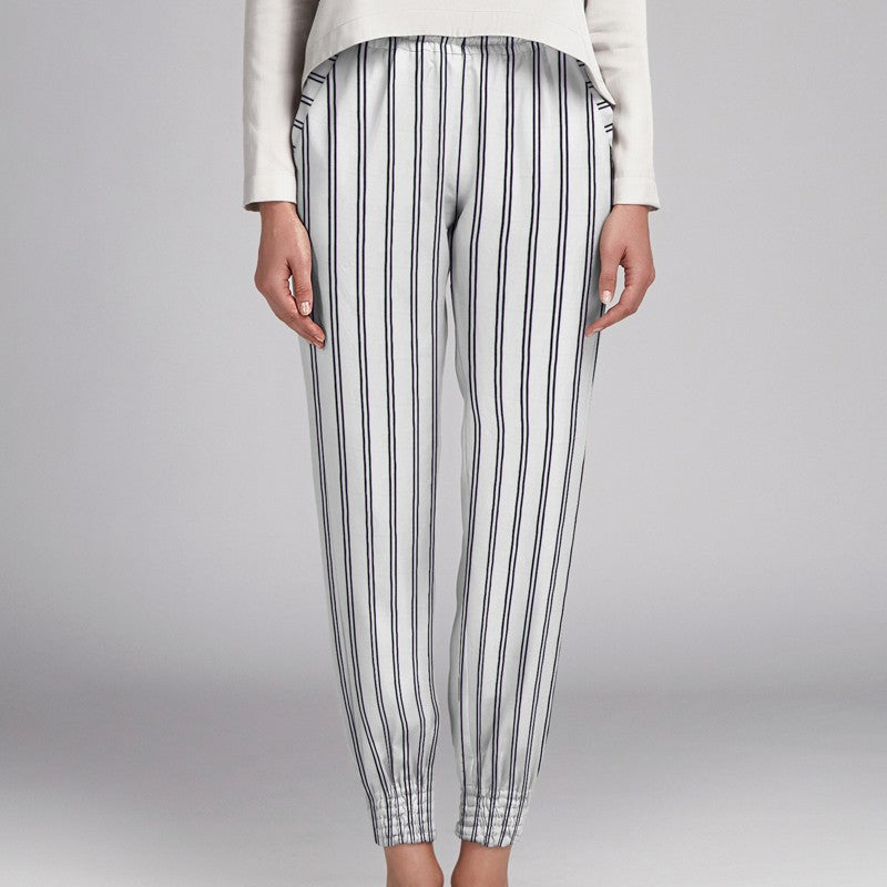 Viscose Rayures Noir - Ribes y Casals