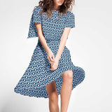 Viscose Fleurs Novembre Marine - Ribes y Casals