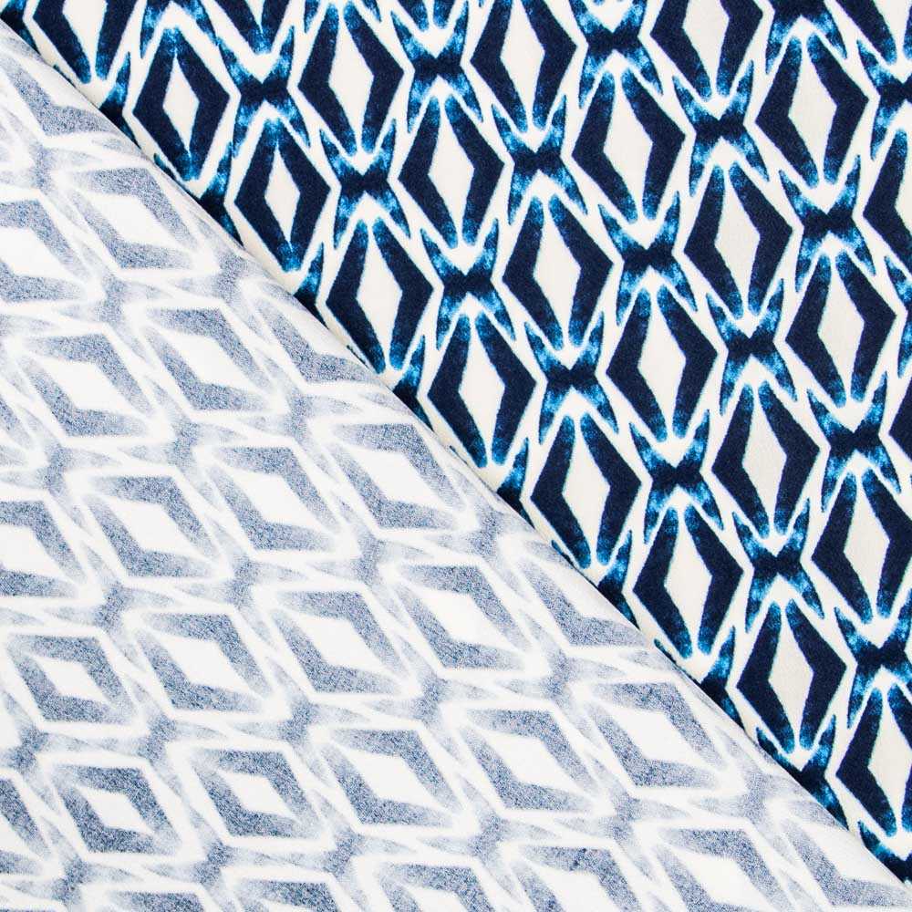 Viscose Fleurs Novembre Marine - Ribes y Casals