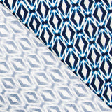 Viscose Fleurs Novembre Marine - Ribes y Casals