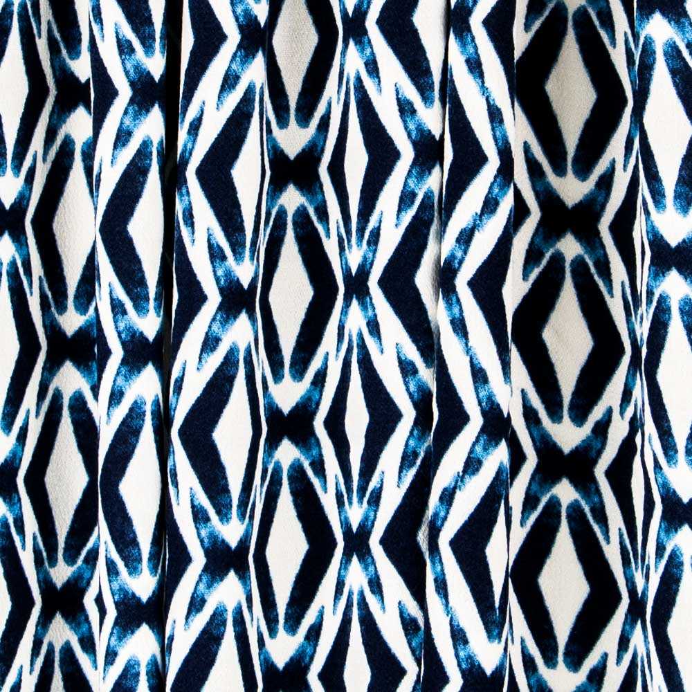 Viscose Fleurs Novembre Marine - Ribes y Casals