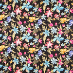Viscose Rustique Florale Noire - Ribes y Casals