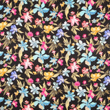 Viscose Rustique Florale Noire - Ribes y Casals