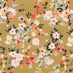 Viscose Rustique Floral Olive - Ribes y Casals