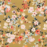 Viscose Rustique Floral Olive - Ribes y Casals