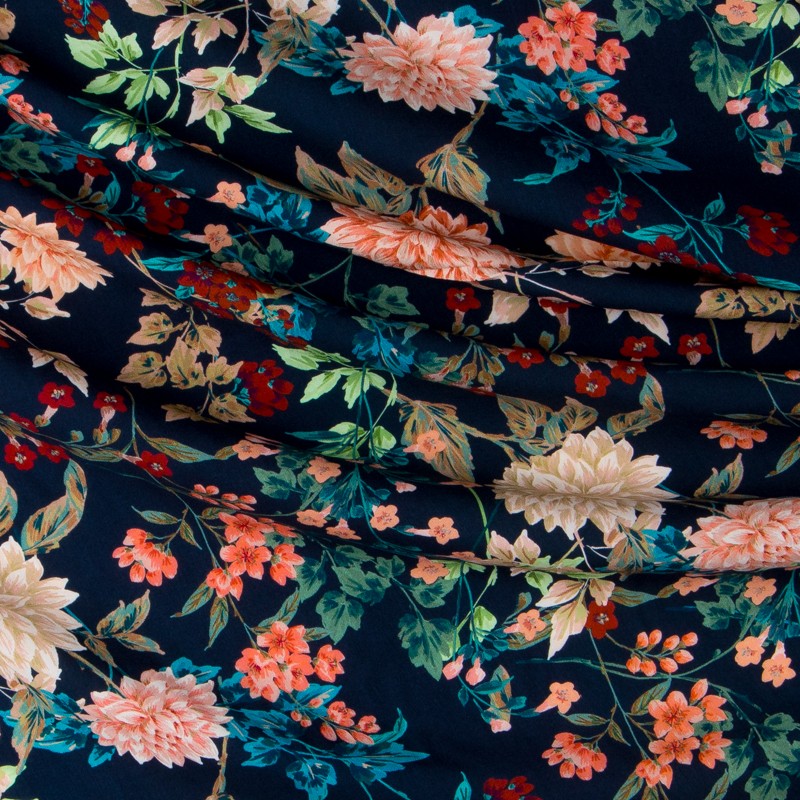 Viscose Sauvage Bleu Marine - Ribes y Casals