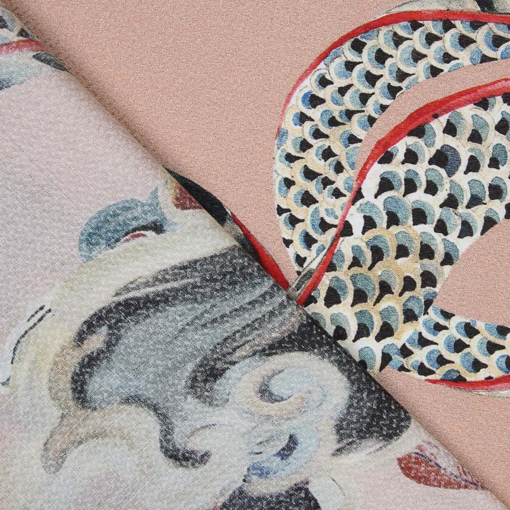 Viscose Satin Dragon Saumon - Ribes y Casals