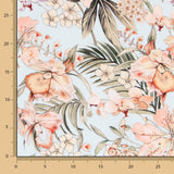 Viscose Imprimé Tropicale Bleu - Ribes y Casals