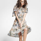 Viscose Imprimé Tropicale Bleu - Ribes y Casals