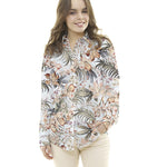 Viscose Imprimé Tropicale Bleu - Ribes y Casals