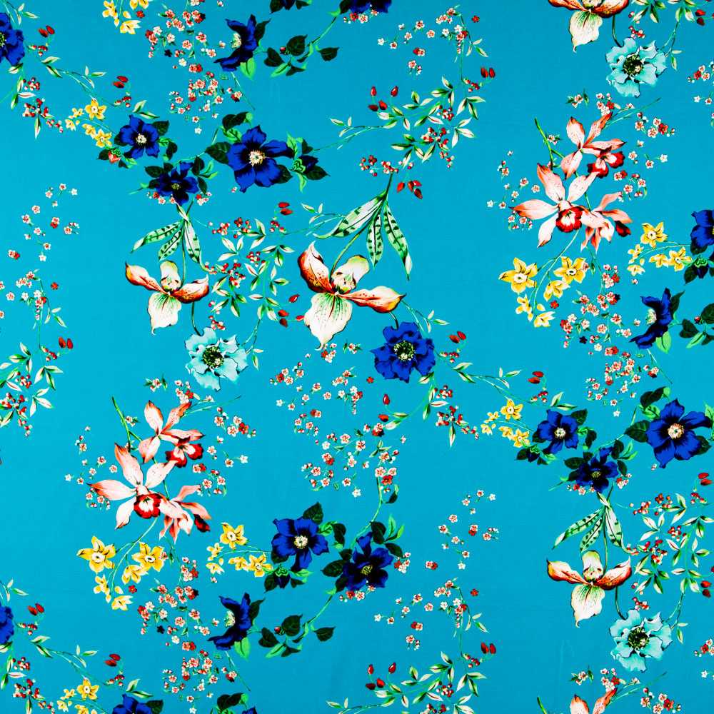 Viscose Tropicale Turquoise - Ribes y Casals
