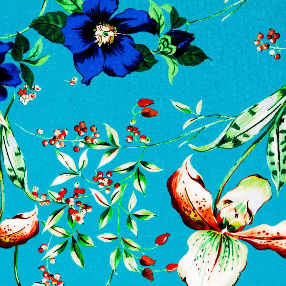Viscose Tropicale Turquoise - Ribes y Casals