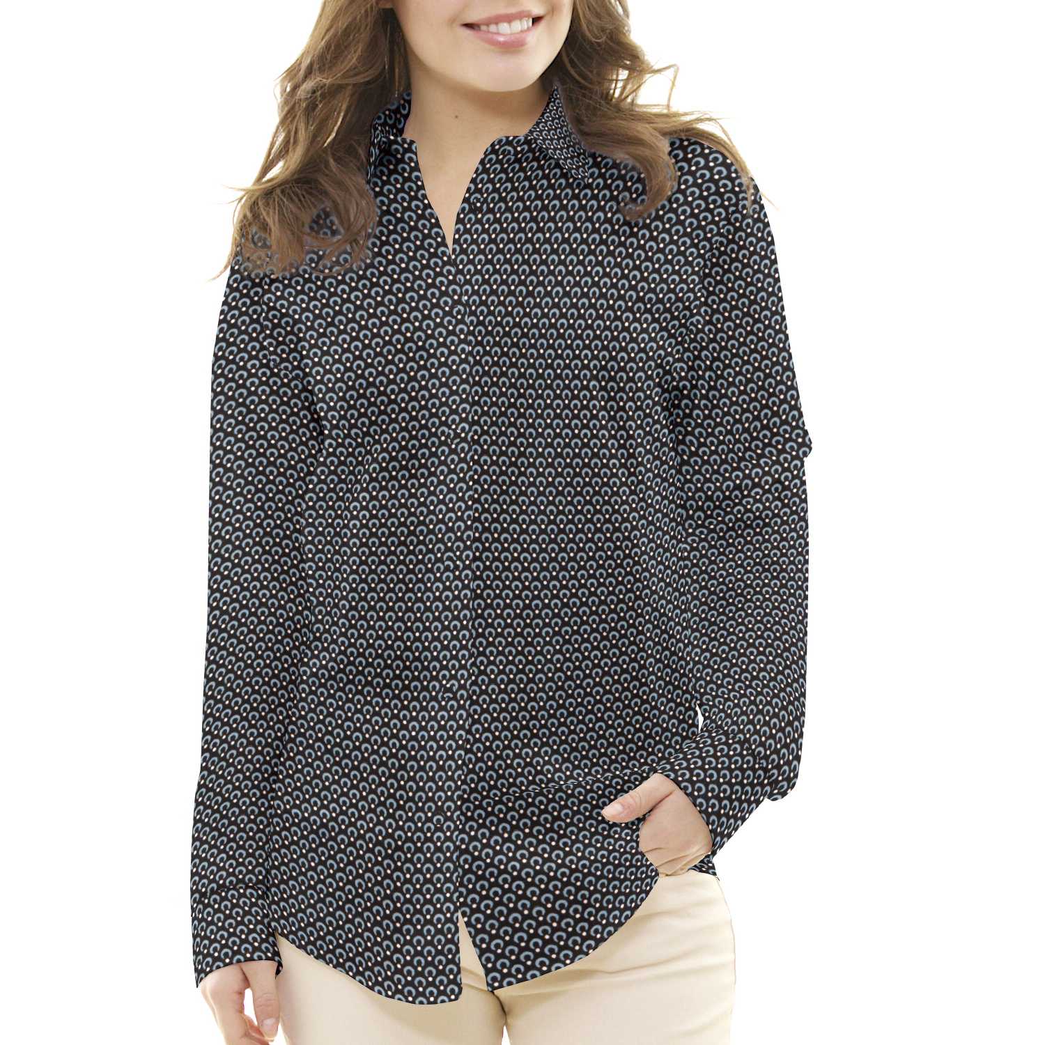 Viscose Hiver Cerceaux Bleu - Ribes y Casals