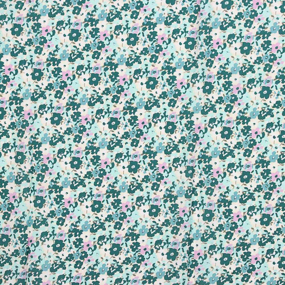 Viscose Fleurs Menthe - Ribes y Casals