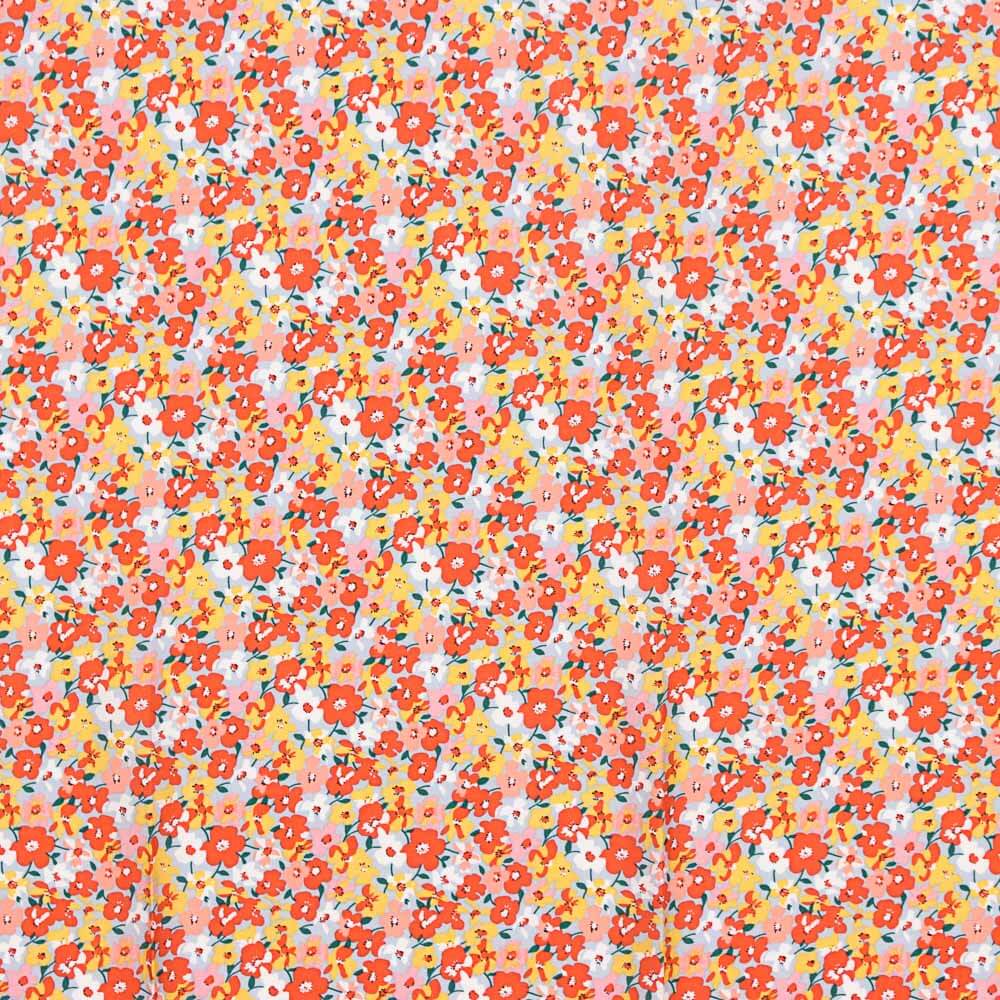 Viscose Floral Coral - Ribes y Casals
