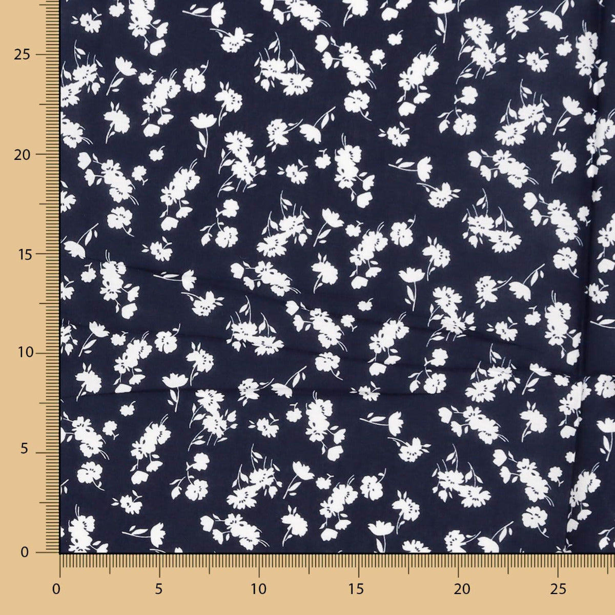 Viscose Fleurs Marine - Ribes y Casals